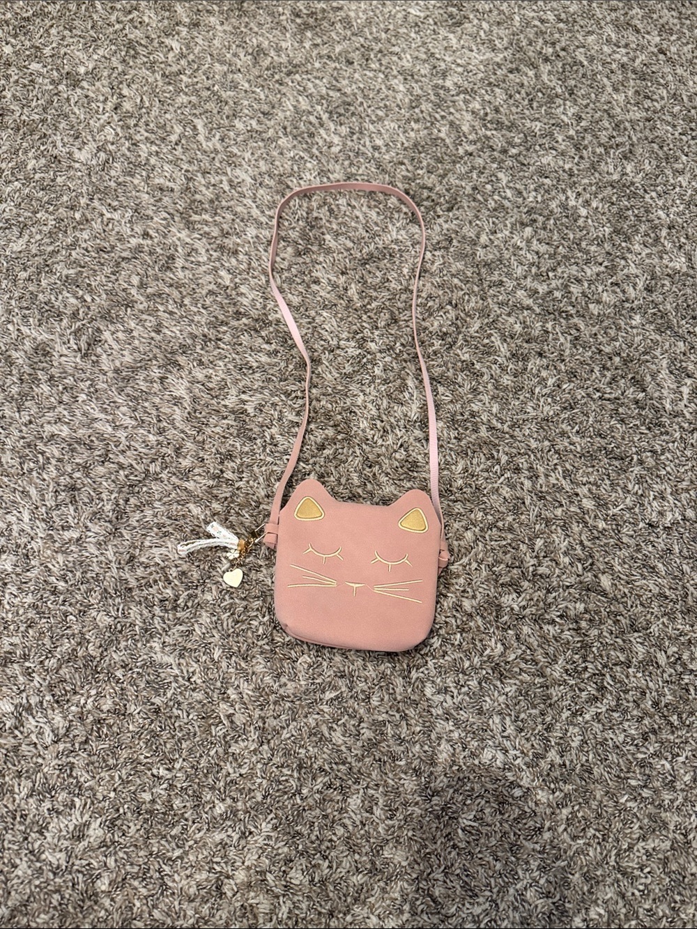 Pink Cat Face Crossbody Bag